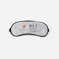Thumbnail for Bellingham International Airport (BLI) Sleep Masks - Sleep Mask - Front - Light Gray