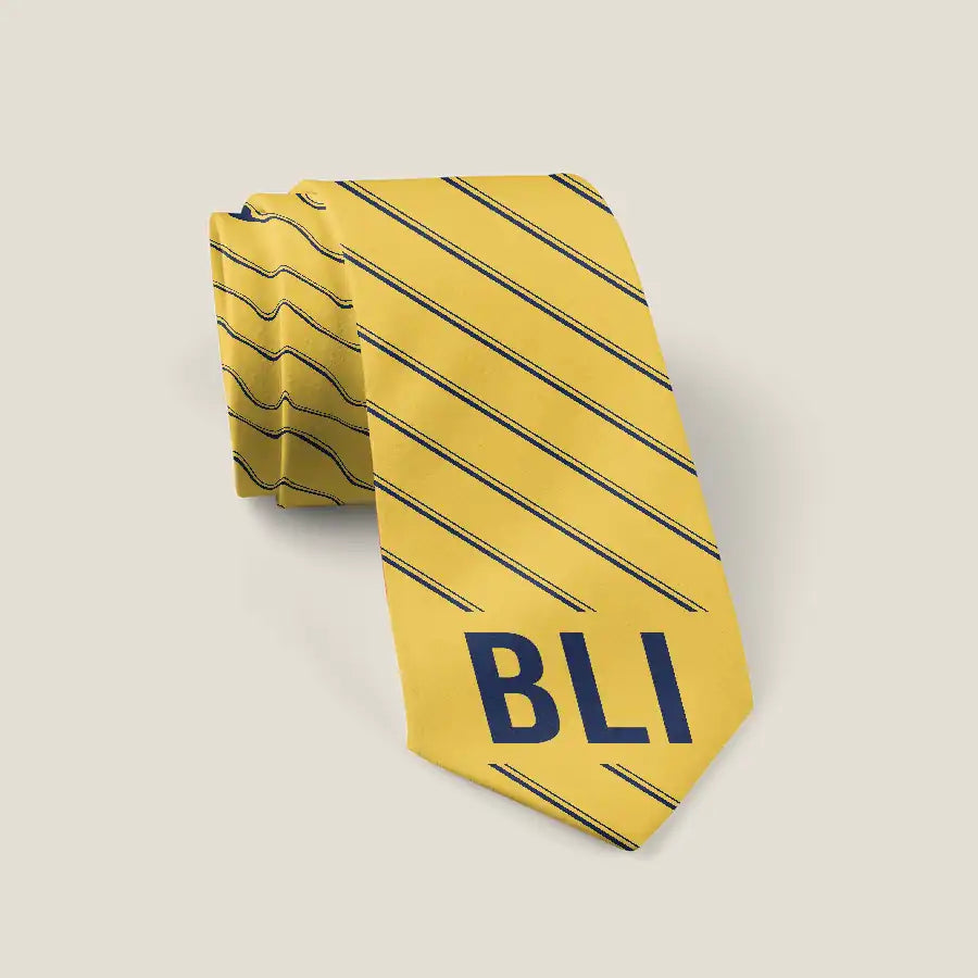 Bellingham International Airport (BLI) Ties - Tie - Stripe - Yellow