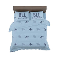 Thumbnail for Billund Airport (BLL) Bedding Sets & Blankets - Bedding Set - Pattern - Light Blue
