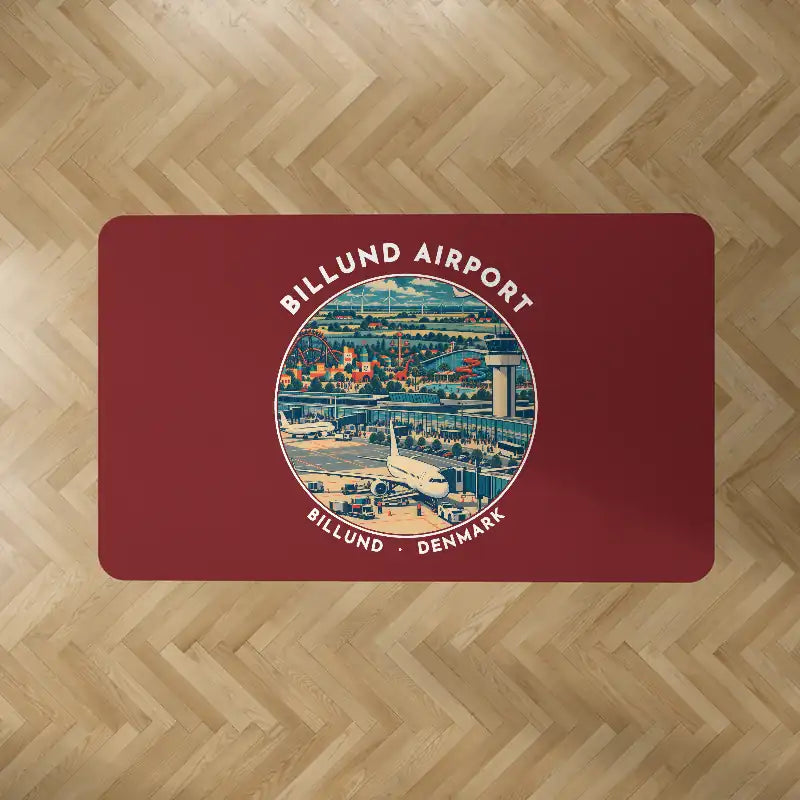 Billund Airport (BLL) Carpets - Carpet Rectangle - Badge - Dark Red V2