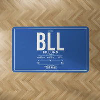 Thumbnail for Billund Airport (BLL) Carpets - Carpet Rectangle - ID Tag + Name - Blue V2