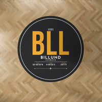 Thumbnail for Billund Airport (BLL) Carpets - Carpet Round - ID Tag - Black V2