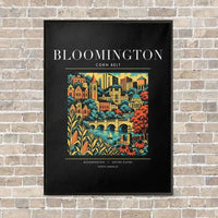Thumbnail for BLOOMINGTON - Poster - Canvas Framed - Black
