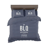 Thumbnail for Bologna Guglielmo Marconi Airport (BLQ) Bedding Sets & Blankets - Bedding Set - ID Tag - Navy Blue