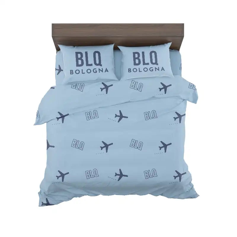 Bologna Guglielmo Marconi Airport (BLQ) Bedding Sets & Blankets - Bedding Set - Pattern - Light Blue