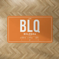 Thumbnail for Bologna Guglielmo Marconi Airport (BLQ) Carpets - Carpet Rectangle - ID Tag - Orange V2