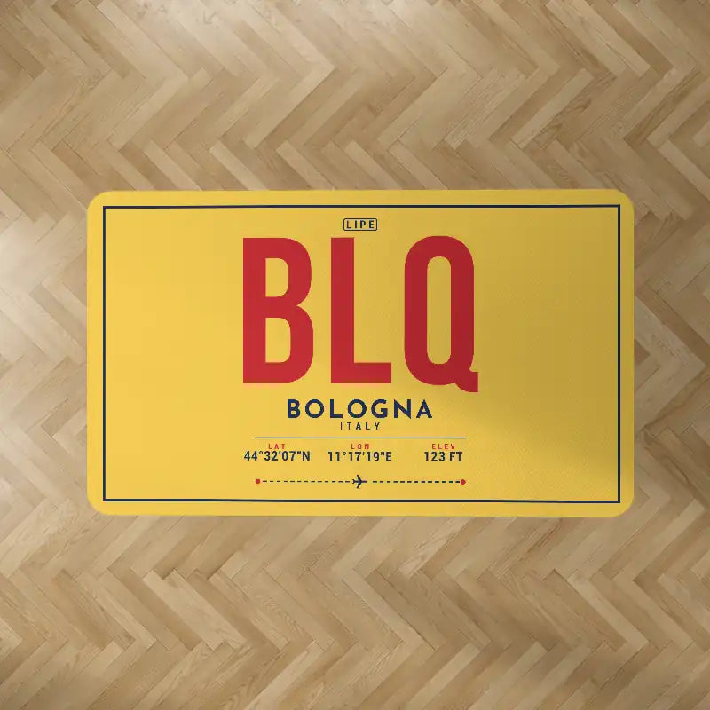 Bologna Guglielmo Marconi Airport (BLQ) Carpets - Carpet Rectangle - ID Tag - Yellow V2
