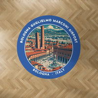 Thumbnail for Bologna Guglielmo Marconi Airport (BLQ) Carpets - Carpet Round - Badge - Blue V2
