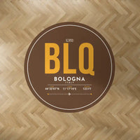 Thumbnail for Bologna Guglielmo Marconi Airport (BLQ) Carpets - Carpet Round - ID Tag - Brown V2