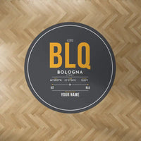 Thumbnail for Bologna Guglielmo Marconi Airport (BLQ) Carpets - Carpet Round - ID Tag + Name - Dark Gray V2