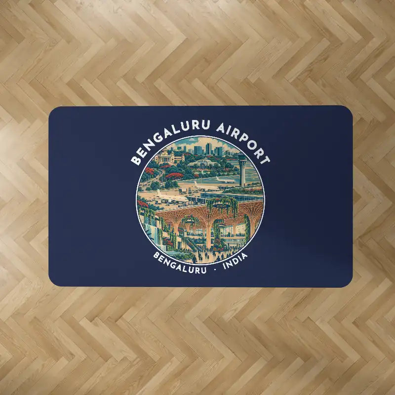 Kempegowda International Airport Bengaluru (BLR) Carpets - Carpet Rectangle - Badge - Dark Blue V2
