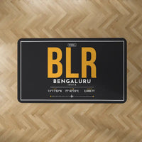 Thumbnail for Kempegowda International Airport Bengaluru (BLR) Carpets - Carpet Rectangle - ID Tag - Black V2