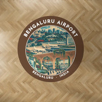 Thumbnail for Kempegowda International Airport Bengaluru (BLR) Carpets - Carpet Round - Badge - Brown V2