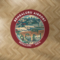 Thumbnail for Kempegowda International Airport Bengaluru (BLR) Carpets - Carpet Round - Badge - Dark Red V2