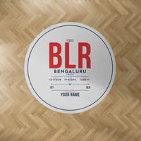 Thumbnail for Kempegowda International Airport Bengaluru (BLR) Carpets - Carpet Round - ID Tag + Name - Light Gray V2