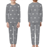 Thumbnail for Kempegowda International Airport Bengaluru (BLR) Pajamas - Children Pajamas - Gray