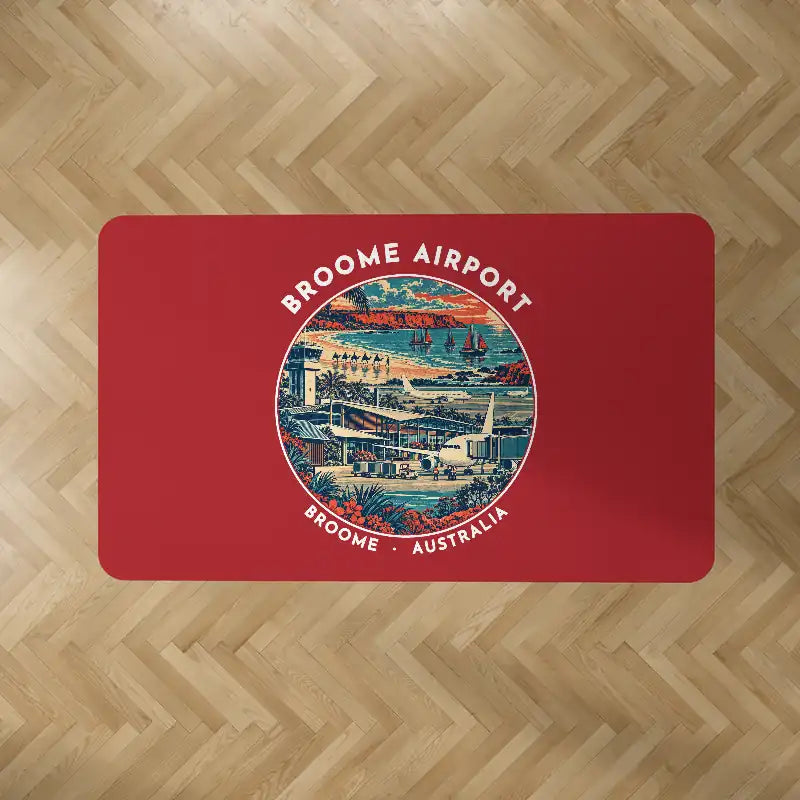 Broome International Airport (BME) Carpets - Carpet Rectangle - Badge - Red V2
