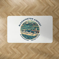 Thumbnail for Central Illinois Regional Airport (BMI) Carpets - Carpet Rectangle - Badge - White V2