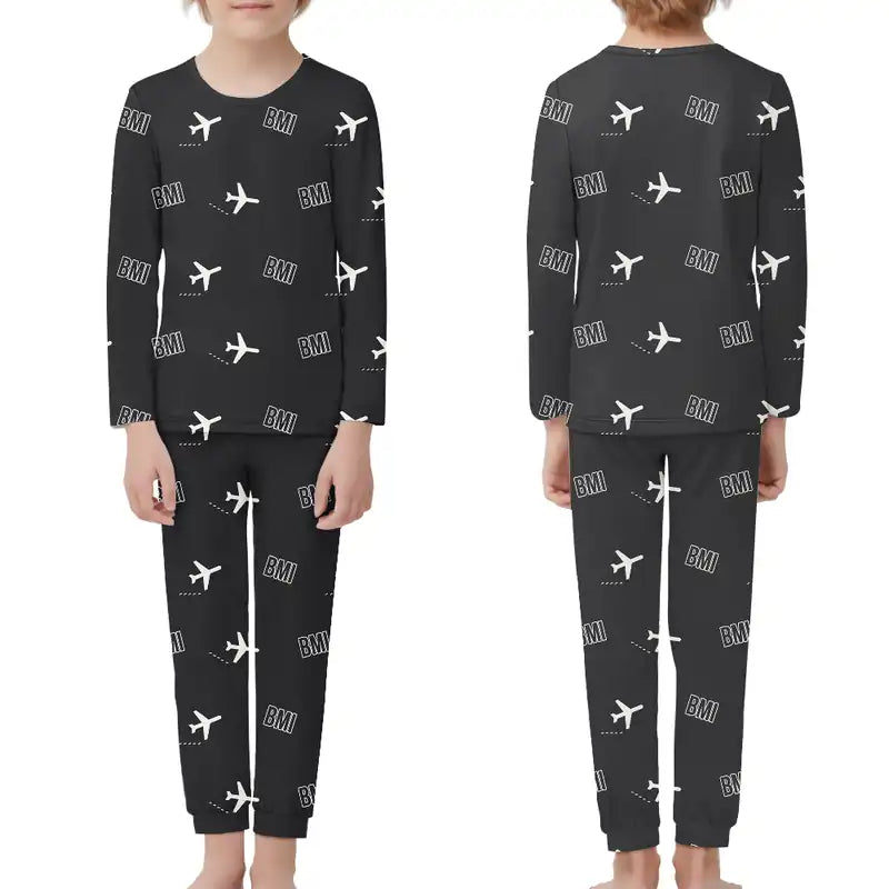 Central Illinois Regional Airport (BMI) Pajamas - Children Pajamas - Black