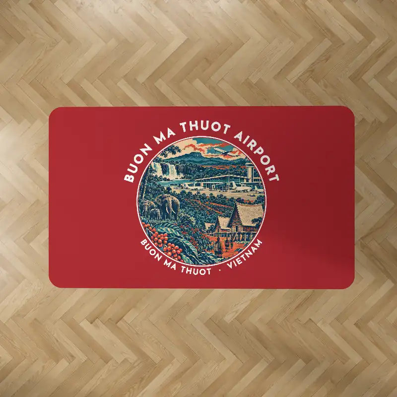Buon Ma Thuot Airport (BMV) Carpets - Carpet Rectangle - Badge - Red V2