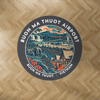 Thumbnail for Buon Ma Thuot Airport (BMV) Carpets - Carpet Round - Badge - Dark Gray V2