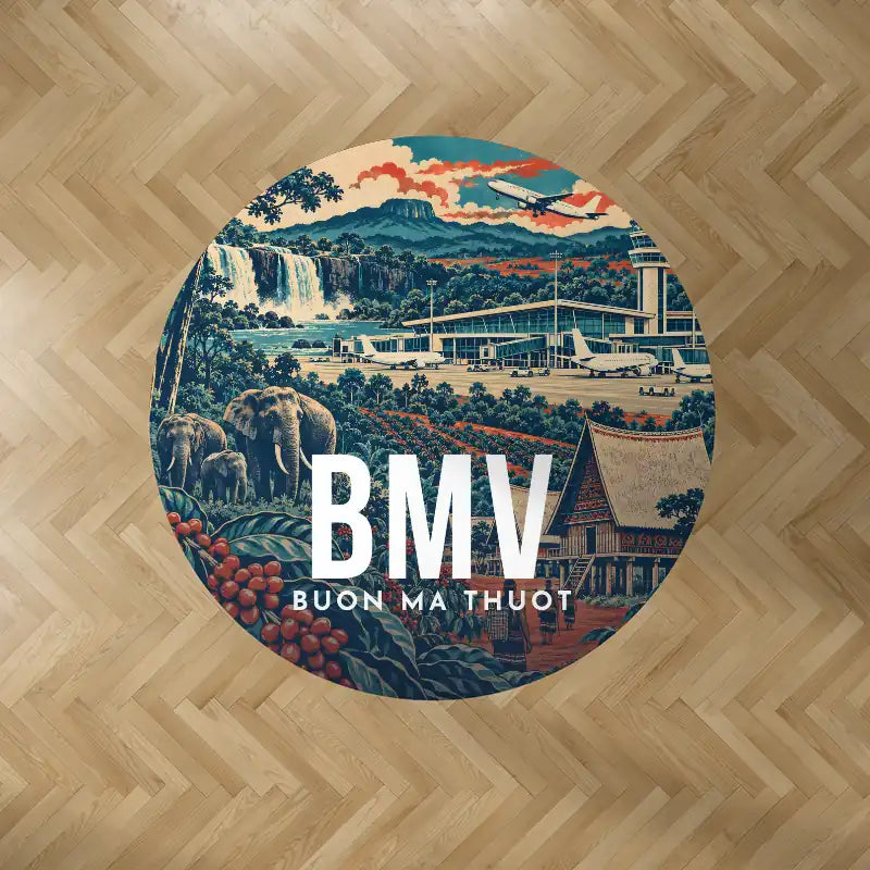 Buon Ma Thuot Airport (BMV) Carpets - Carpet Round - Scene V2
