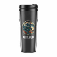 Thumbnail for Buon Ma Thuot Airport (BMV) Travel Mugs - Badge + Name - Plastic (No Holder) - Gray