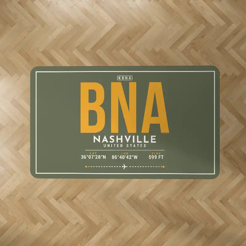Nashville International Airport (BNA) Carpets - Carpet Rectangle - ID Tag - Green Army V2
