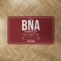 Thumbnail for Nashville International Airport (BNA) Carpets - Carpet Rectangle - ID Tag + Name - Dark Red V2