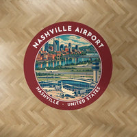 Thumbnail for Nashville International Airport (BNA) Carpets - Carpet Round - Badge - Dark Red V2