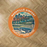 Thumbnail for Nashville International Airport (BNA) Carpets - Carpet Round - Badge - Orange V2