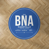 Thumbnail for Nashville International Airport (BNA) Carpets - Carpet Round - ID Tag - Blue V2