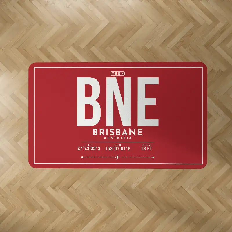 Brisbane Airport (BNE) Carpets - Carpet Rectangle - ID Tag - Red V2
