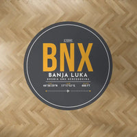 Thumbnail for Banja Luka International Airport (BNX) Carpets - Carpet Round - ID Tag - Dark Gray V2
