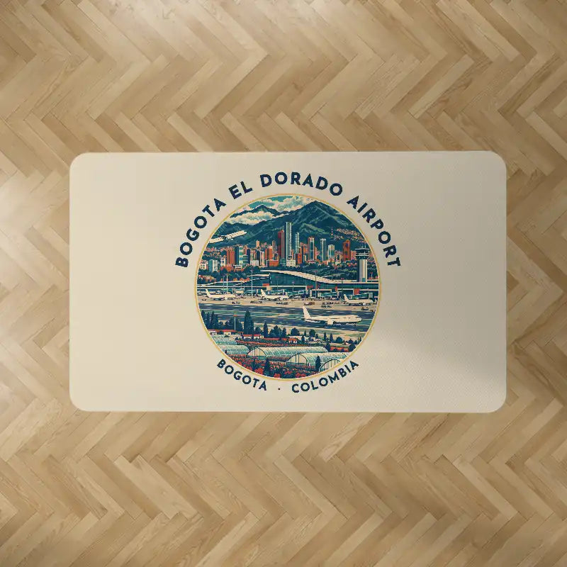 Bogota El Dorado International Airport (BOG) Carpets - Carpet Rectangle - Badge - Beige V2