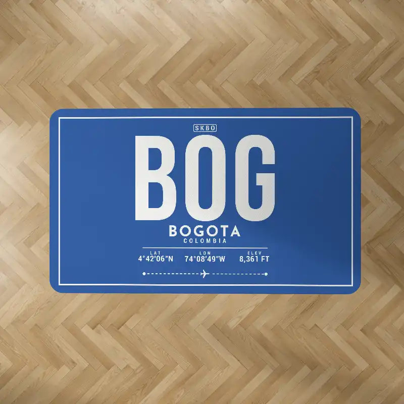 Bogota El Dorado International Airport (BOG) Carpets - Carpet Rectangle - ID Tag - Blue V2