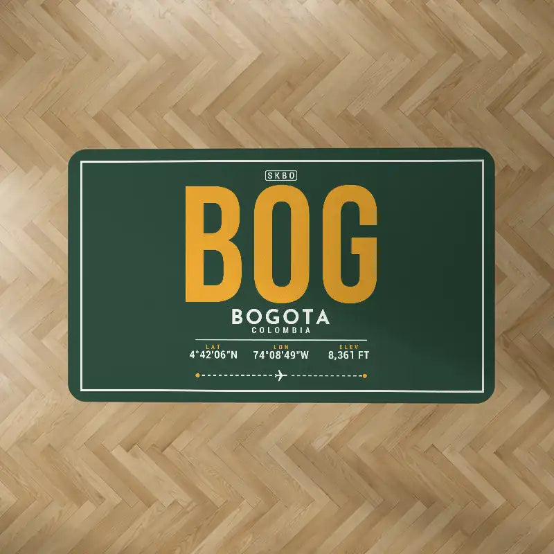 Bogota El Dorado International Airport (BOG) Carpets - Carpet Rectangle - ID Tag - Dark Green V2