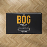 Thumbnail for Bogota El Dorado International Airport (BOG) Carpets - Carpet Rectangle - ID Tag + Name - Black V2