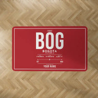 Thumbnail for Bogota El Dorado International Airport (BOG) Carpets - Carpet Rectangle - ID Tag + Name - Red V2