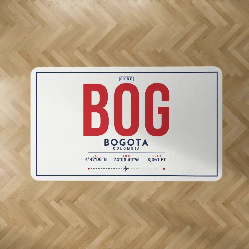 Bogota El Dorado International Airport (BOG) Carpets - Carpet Rectangle - ID Tag - White V2