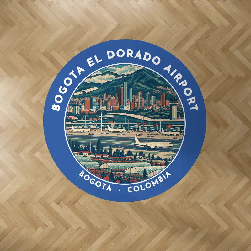 Bogota El Dorado International Airport (BOG) Carpets - Carpet Round - Badge - Blue V2