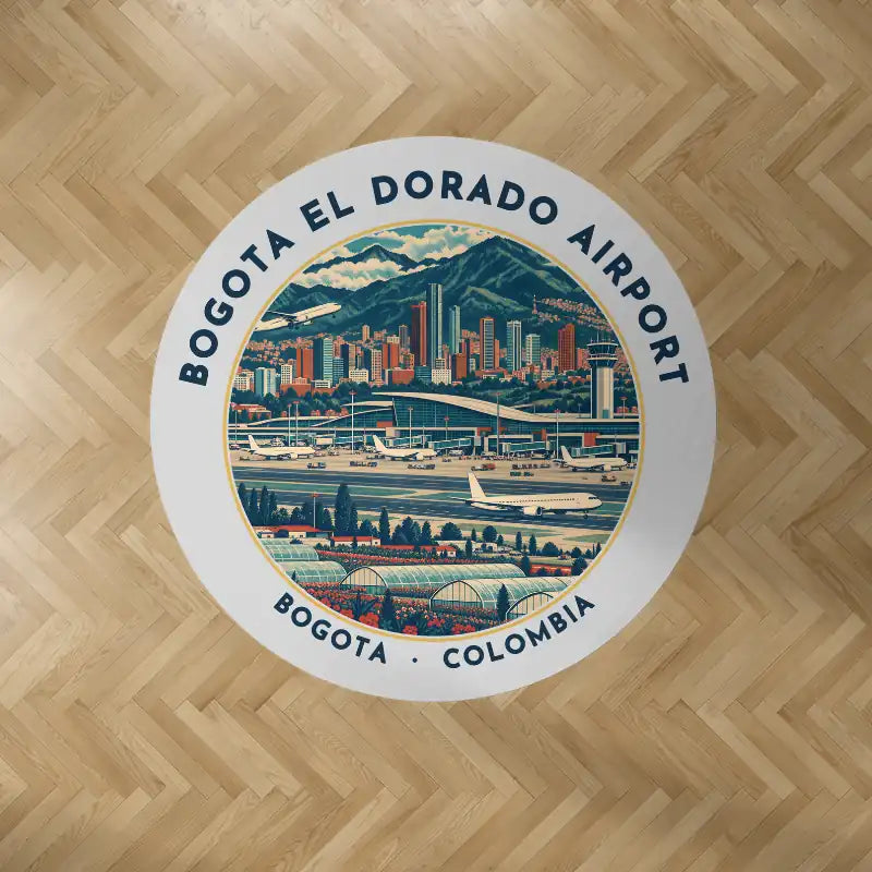 Bogota El Dorado International Airport (BOG) Carpets - Carpet Round - Badge - Light Gray V2