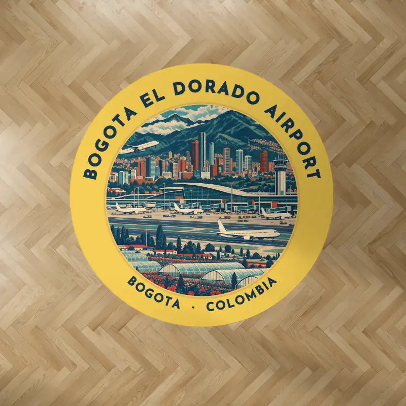 Bogota El Dorado International Airport (BOG) Carpets - Carpet Round - Badge - Yellow V2