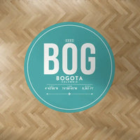 Thumbnail for Bogota El Dorado International Airport (BOG) Carpets - Carpet Round - ID Tag - Turquoise V2