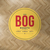 Thumbnail for Bogota El Dorado International Airport (BOG) Carpets - Carpet Round - ID Tag - Yellow V2