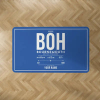 Thumbnail for Bournemouth Airport (BOH) Carpets - Carpet Rectangle - ID Tag + Name - Blue V2