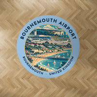 Thumbnail for Bournemouth Airport (BOH) Carpets - Carpet Round - Badge - Light Blue V2