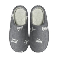 Thumbnail for Bournemouth Airport (BOH) Slippers & Flip Flops - Slippers - Cotton - Pattern - Gray