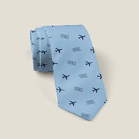 Thumbnail for Bournemouth Airport (BOH) Ties - Tie - Pattern - Light Blue