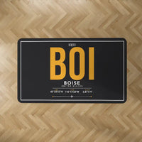 Thumbnail for Boise Airport (BOI) Carpets - Carpet Rectangle - ID Tag - Black V2